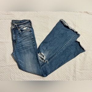 Ripped American Eagle flair jeans
